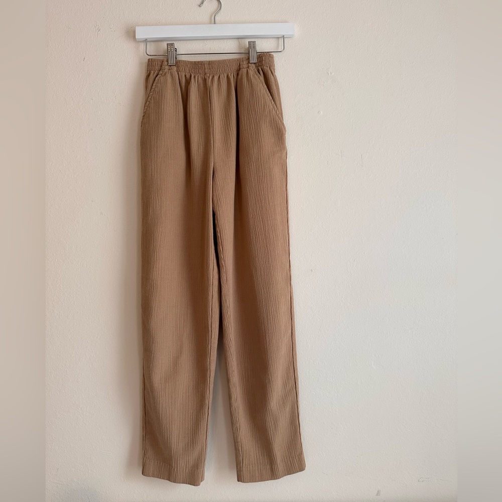 Tan linen pants